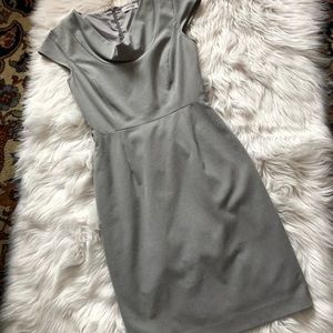 Calvin Klein Gray Cowl Neckline Dress Size 2